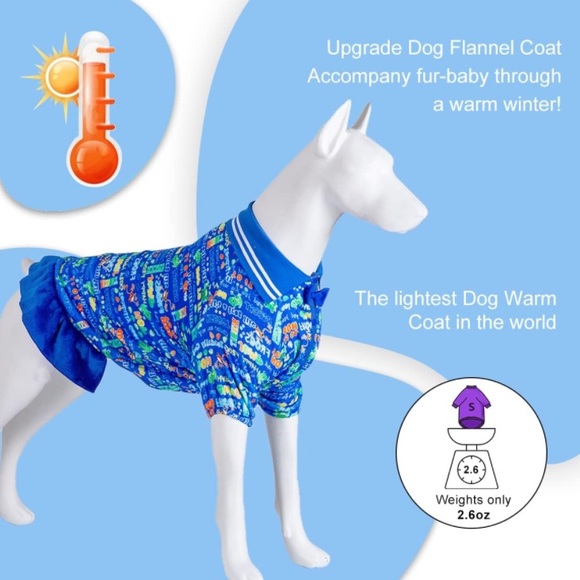 LOVINPET Soft Flannel Dog Dress In Happy Frogs Size XXL - Picture 3 of 11
